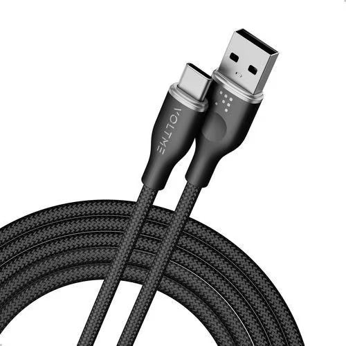 VOLTME ラグシリーズナイロン 充電ケーブル USB-A&USB-C 60W 1.8m