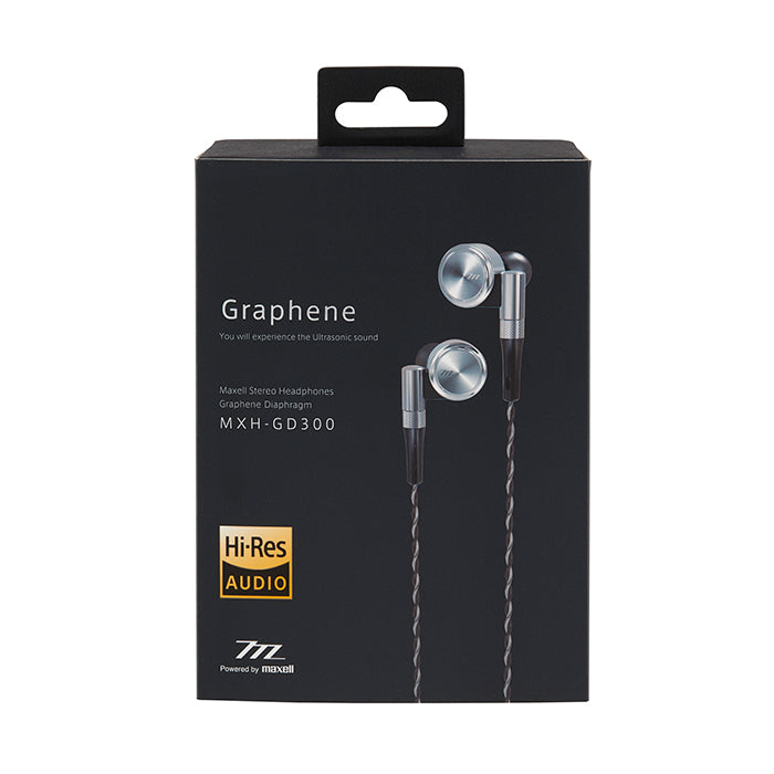 【販売終了】マクセル maxell 【ハイレゾ対応】 カナル型 イヤホン(ヘッドホン) 『Graphene(グラフェン)』 MXH-GD300 MMCXコネクタ