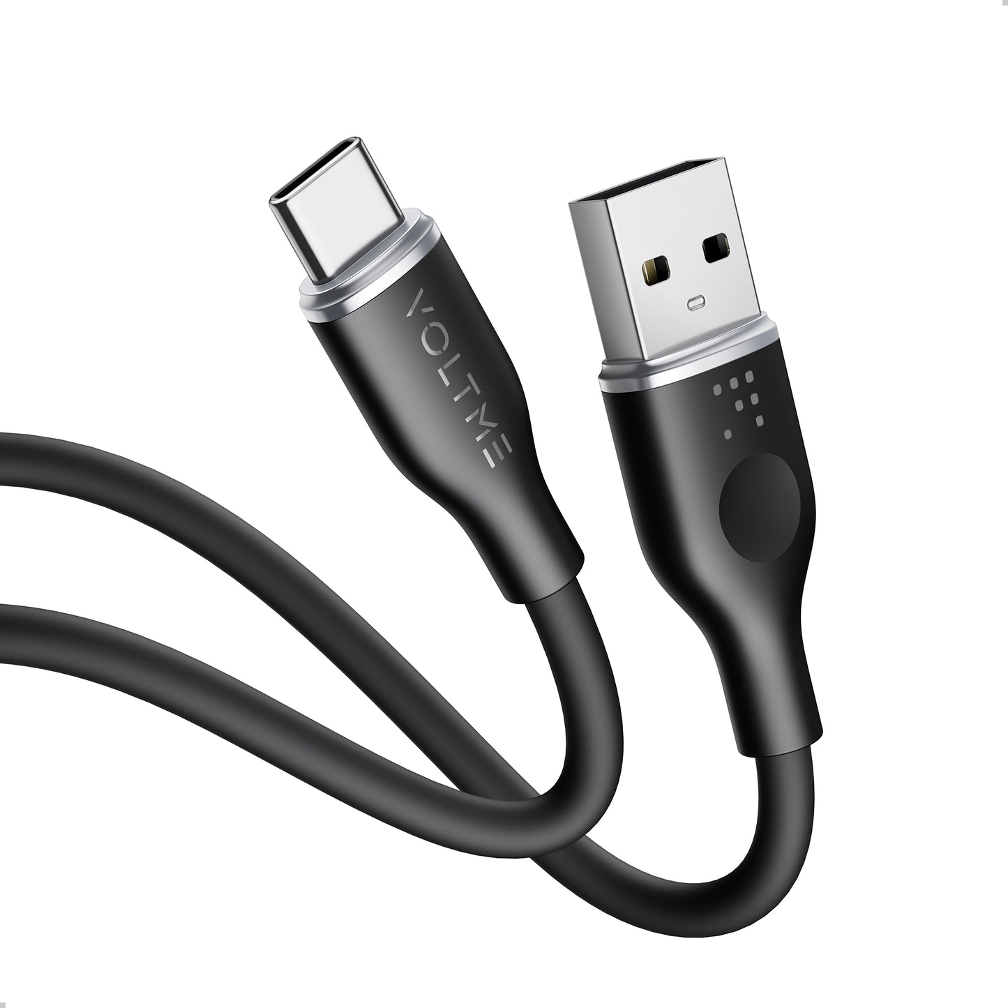 VOLTME モスシリーズ シリコン 充電ケーブル USB-A&USB-C 60W 1m