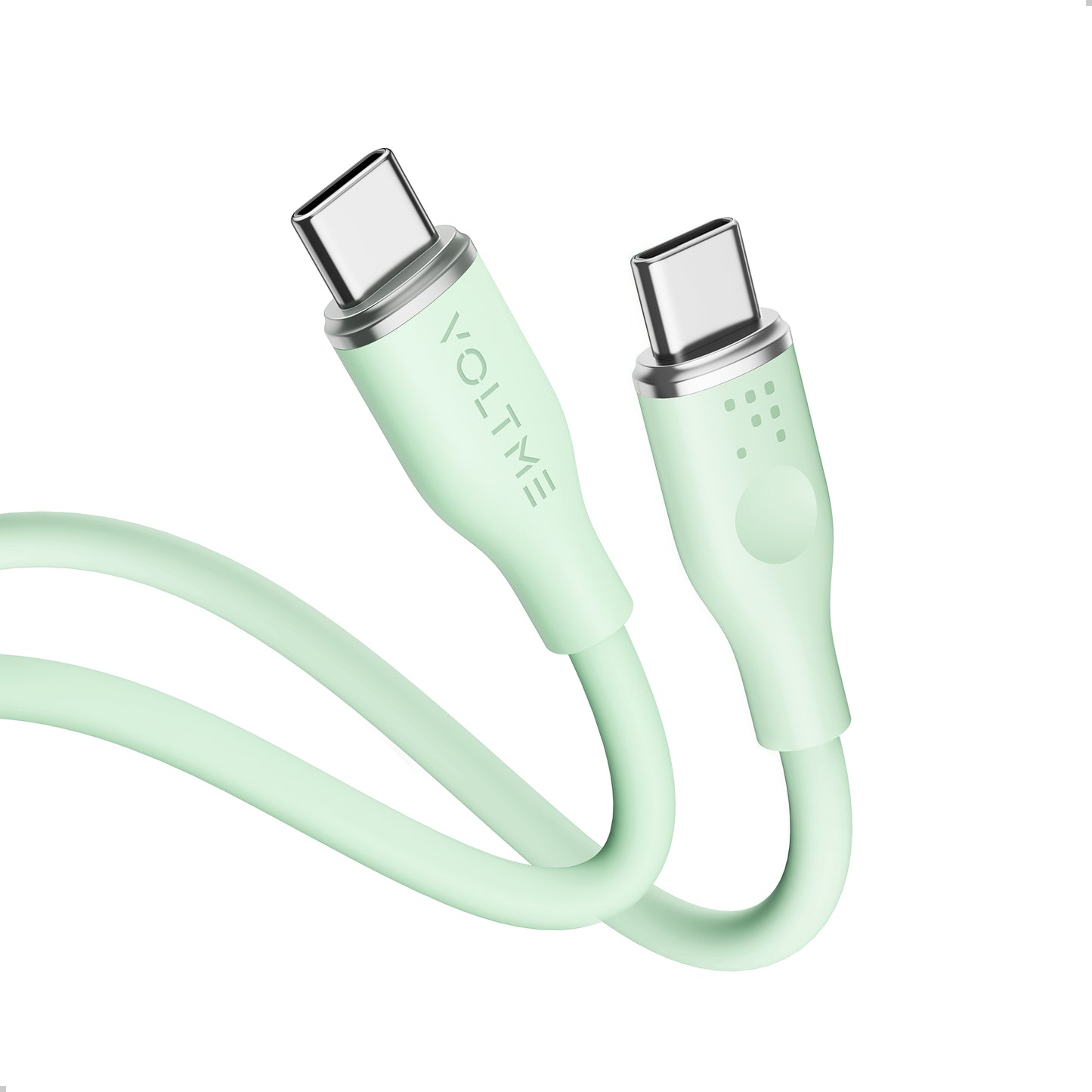 VOLTME モスシリーズ シリコン 充電ケーブル USB-C&USB-C 60W 1m