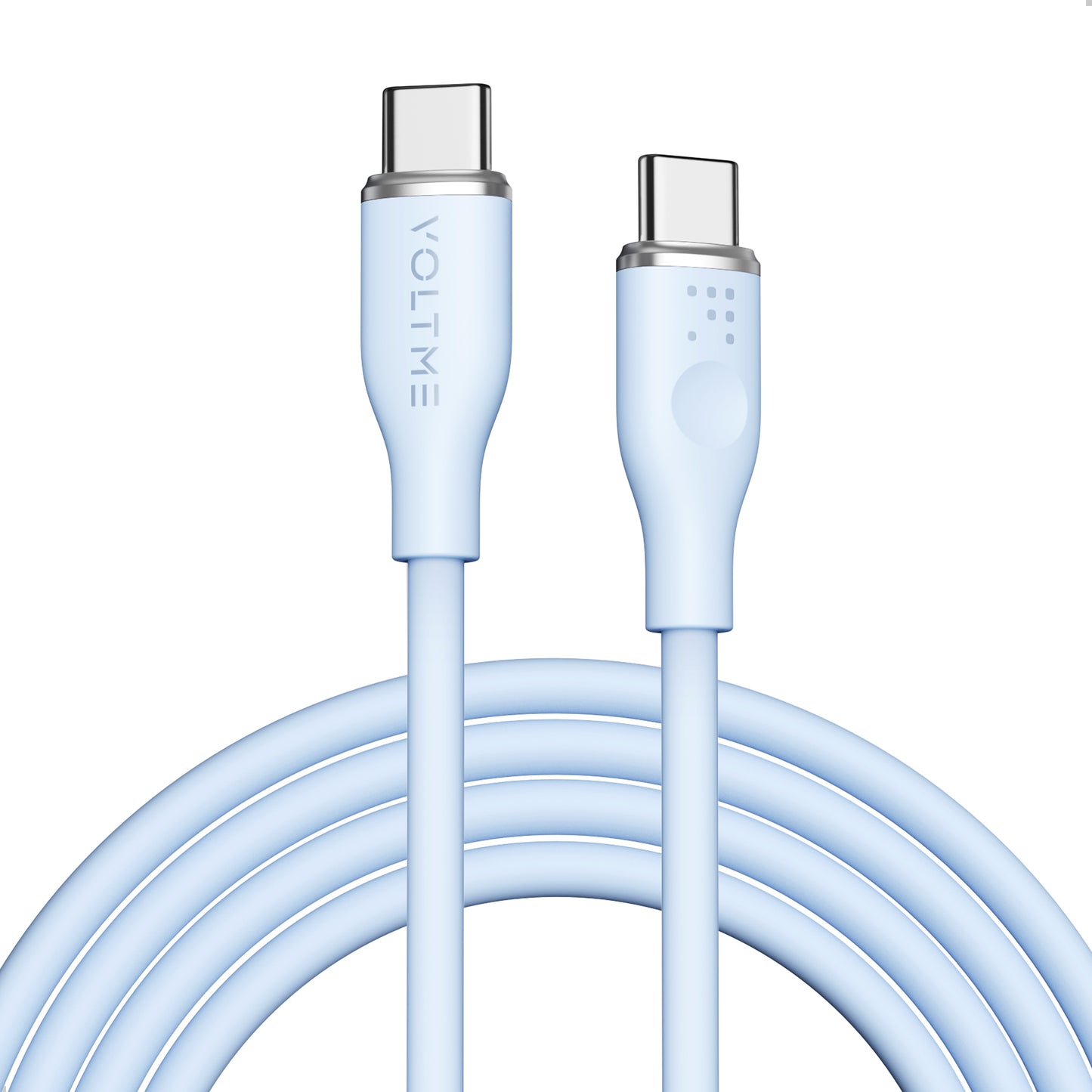 VOLTME モスシリーズ シリコン 充電ケーブル USB-C&USB-C 60W 1.8m