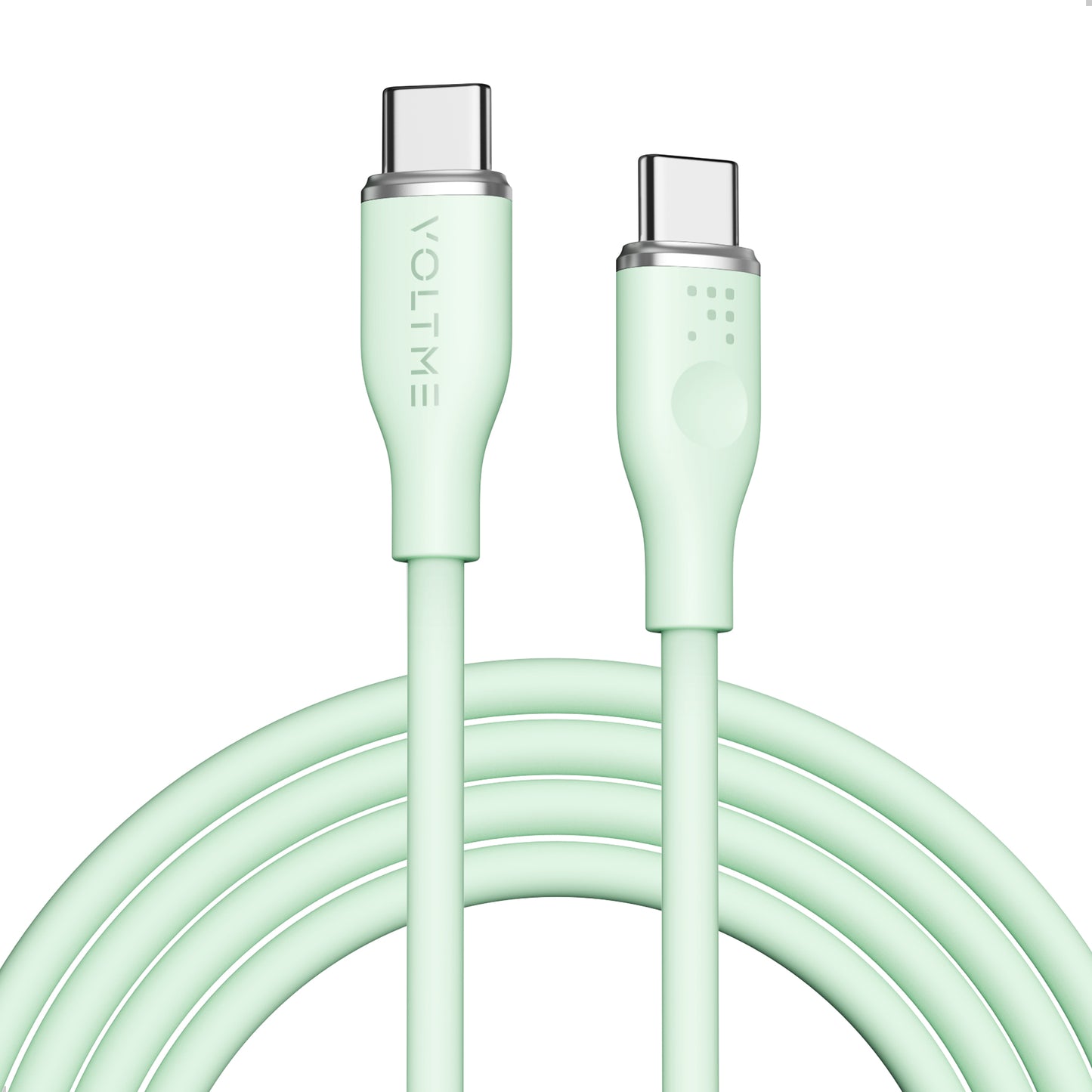 VOLTME モスシリーズ シリコン 充電ケーブル USB-C&USB-C 60W 1.8m