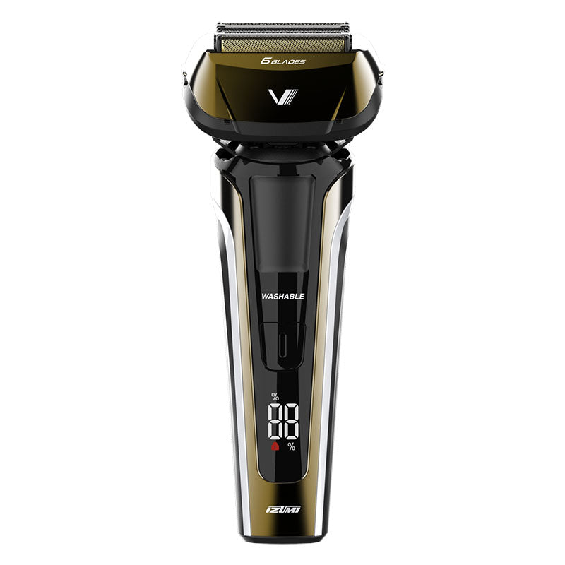 【販売終了】往復式シェーバー ハイエンドシリーズ Z-DRIVE 6枚刃 IZF-V991-N 洗浄器付き 日本製