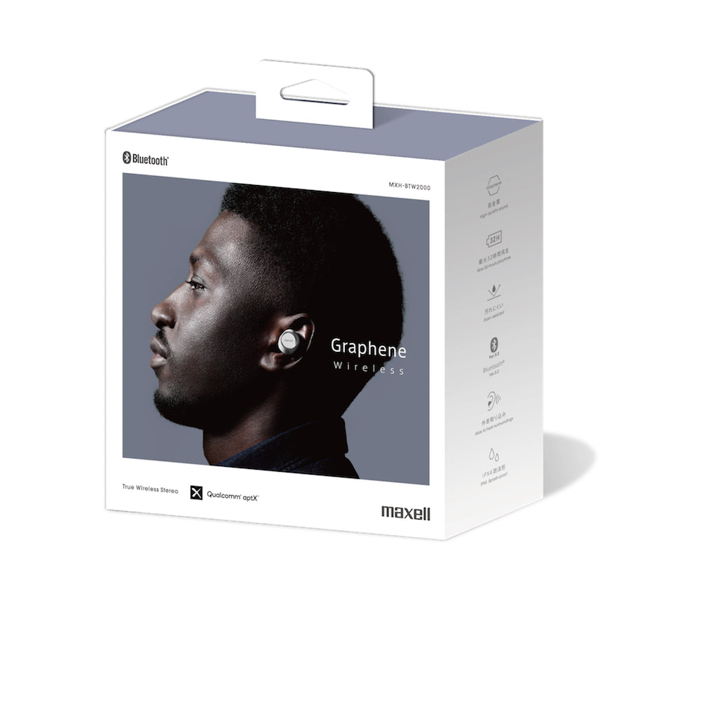 【販売終了】Bluetooth®対応完全ワイヤレスカナル型ヘッドホン MXH-BTW2000WS ホワイト