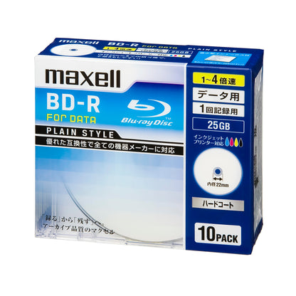マクセル maxell データ用ブルーレイディスク BD-R PLAIN STYLE（1～4倍速対応）BR25PPLWPB.5S/10S/20S