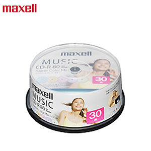 マクセル maxell 音楽用 CD-R  インクジェットプリンター対応「Sweet Color Mix Series」 80分 （30枚スピンドル） CDRA80PSM.30SP