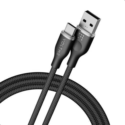 VOLTME ラグシリーズナイロン 充電ケーブル USB-A＆USB-C 60W 1m