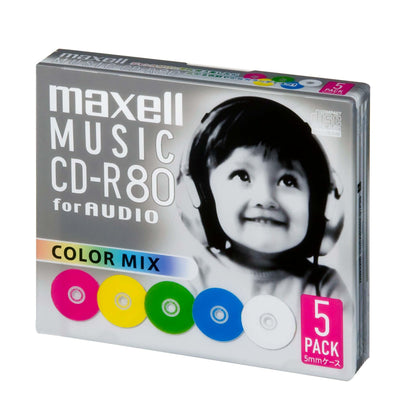 マクセル maxell 音楽用 CD-R カラーMIX CDRA80MIX.S1P5S/S1P10S/S1P20S